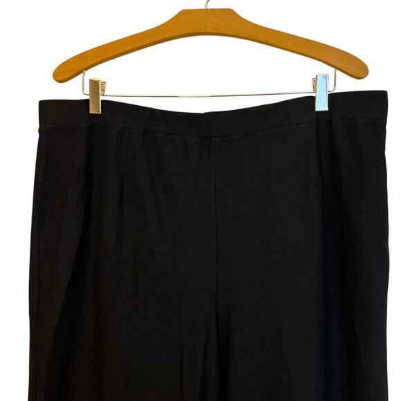 Eileen Fisher Black Pull On Pants Straight Leg Elastic Waistband Plus Size 1X - Picture 4 of 7